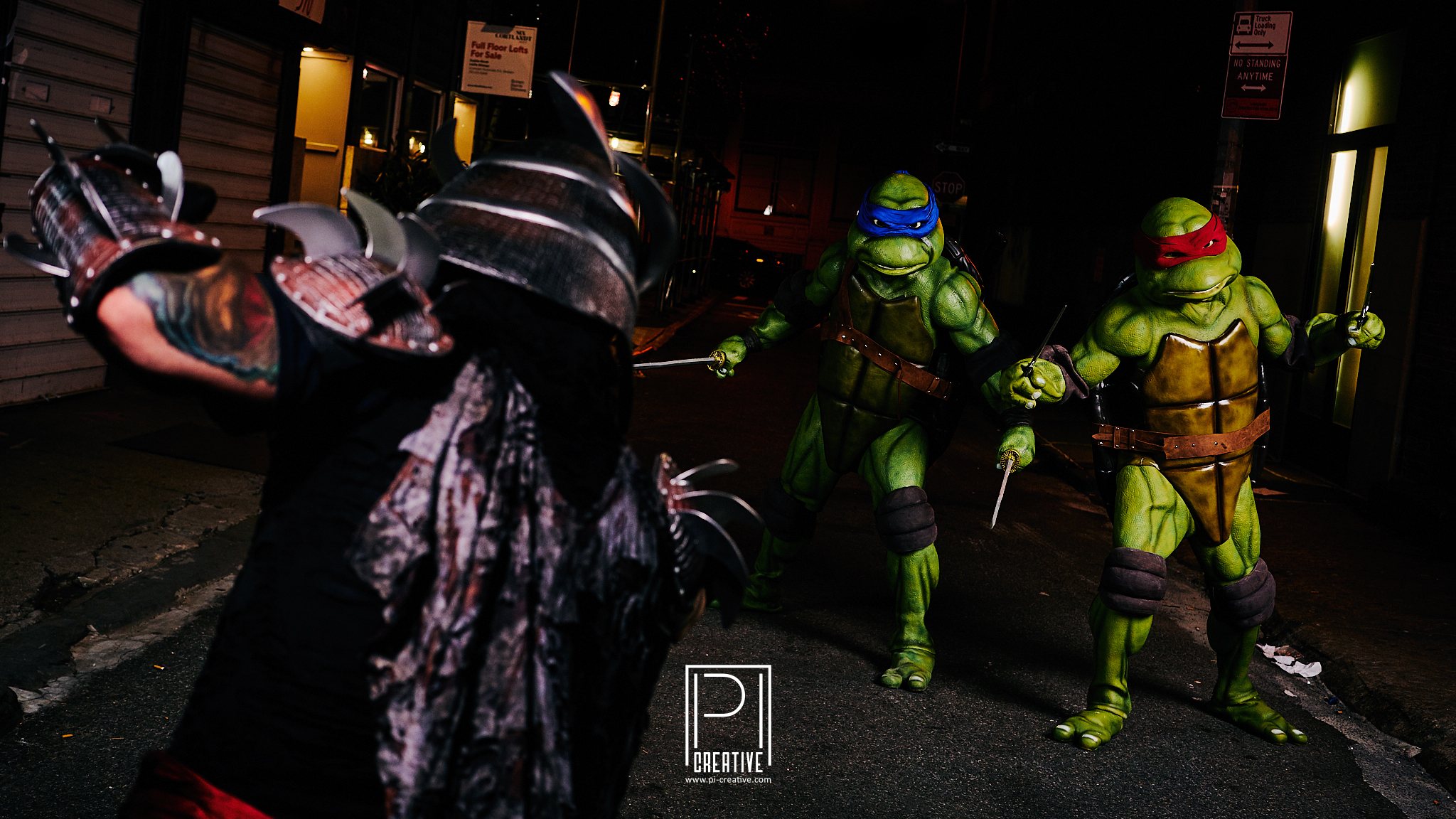 Teenage Mutant Ninja Turtles cosplay group photographed by Pauleth Ip/PI Creative