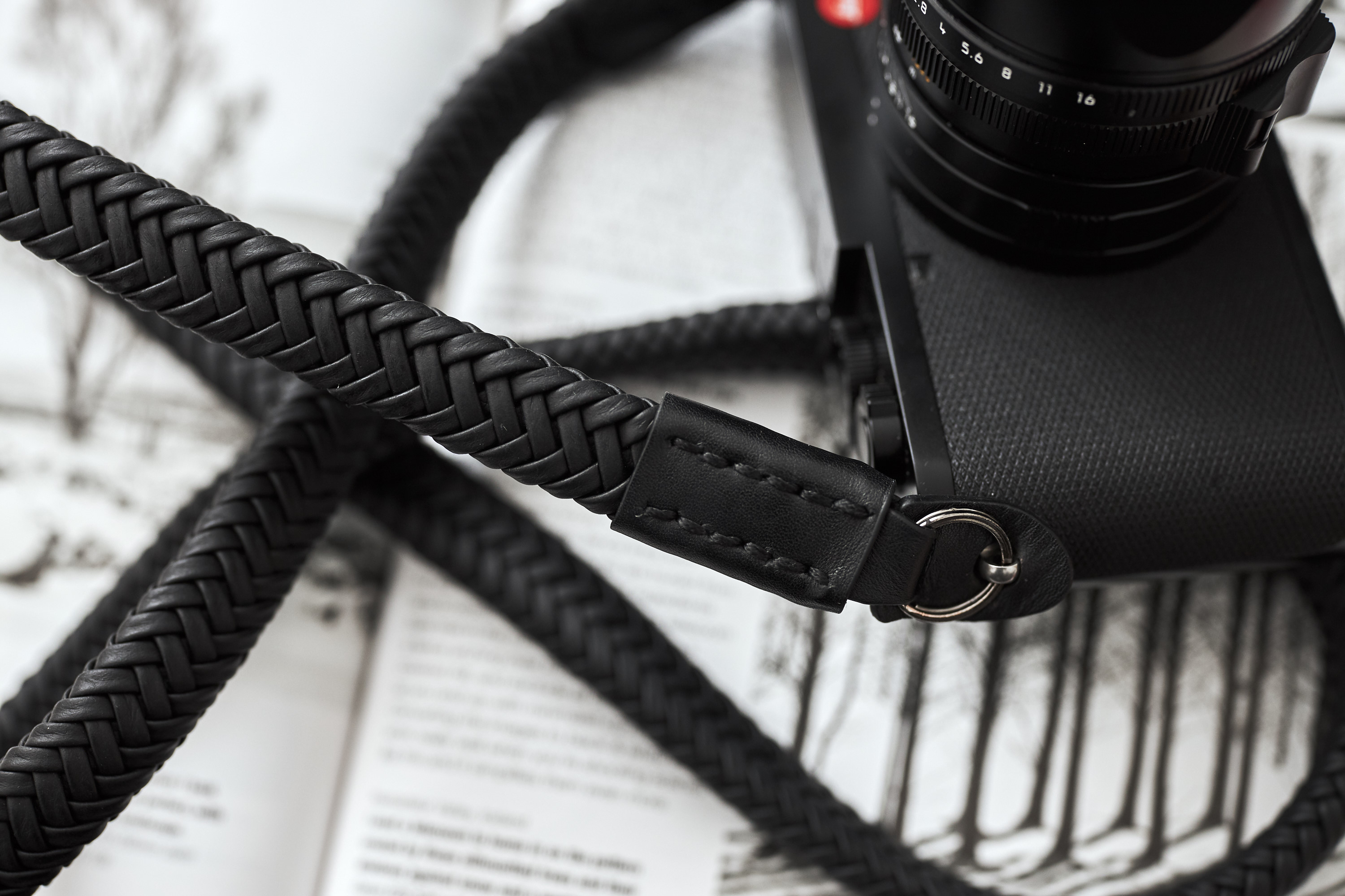 Vi Vante Luxury Sheetline Rope Camera Strap with Napa Leather Ends and  electroplated mounting Rings