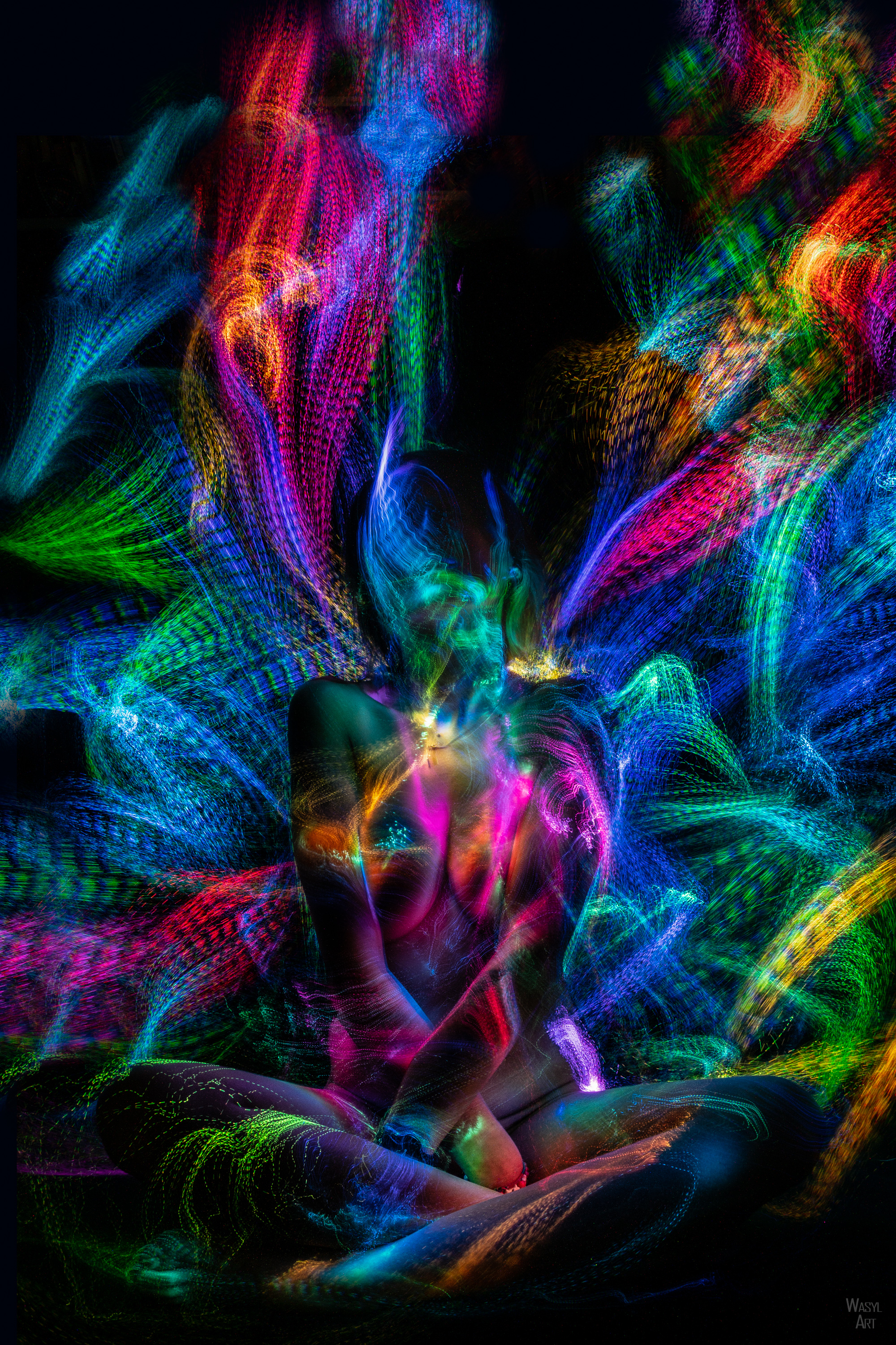 Fiber Optic Light Painting AI Art Style: A Dazzling Display of